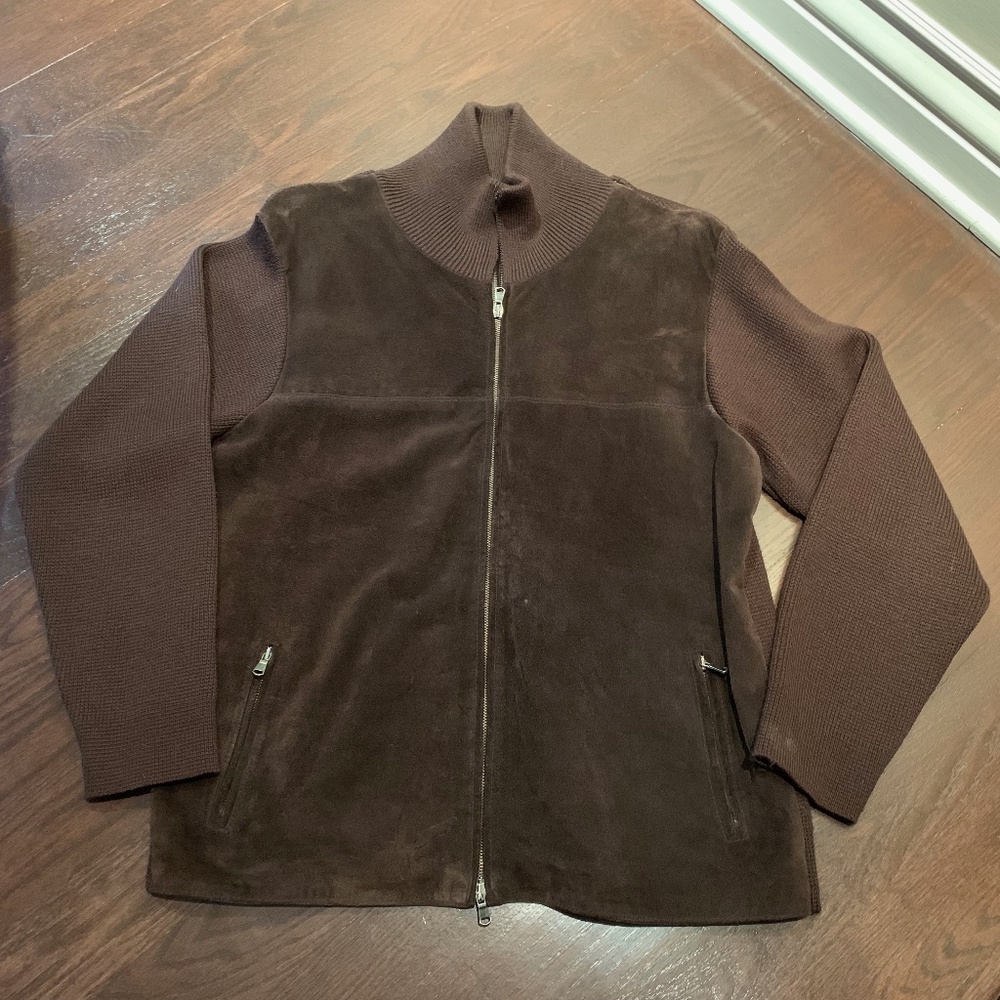 Men's suede / sweater Fall jacket